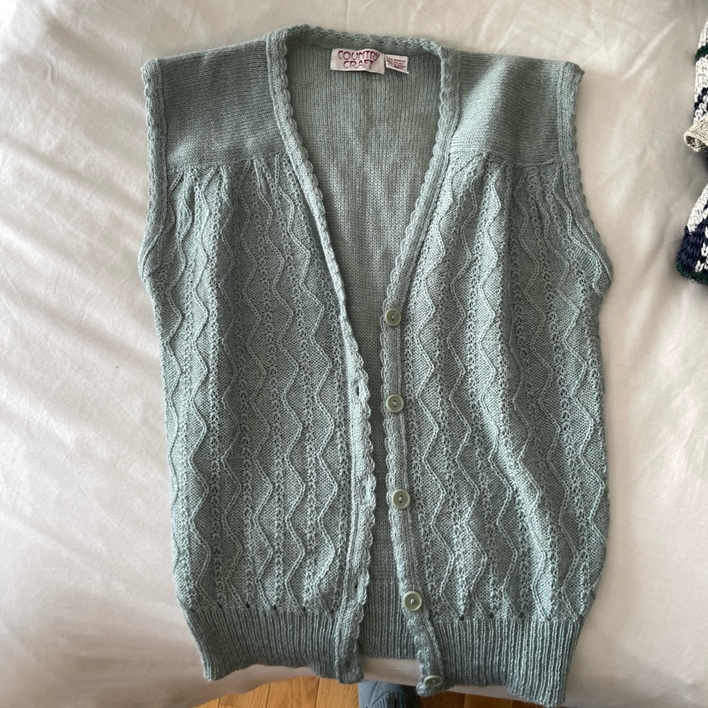 Vintage lightweight knit sweater vest size small
